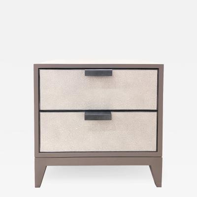 MILANO 2 DRAWER SHAGREEN NIGHTSTAND