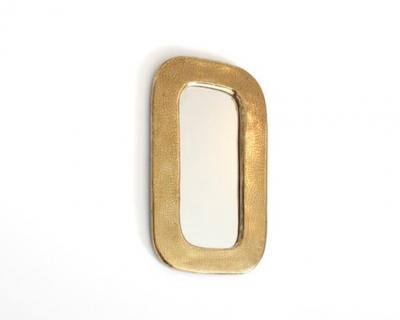 MITHE ESPELT FRENCH GILDED CERAMIC MIRROR