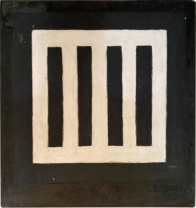 MIX MEDIA ABSTRACT BLACK AND WHITE PAINTING