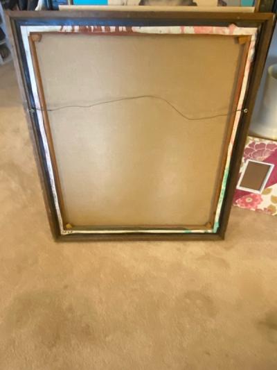 MIXED MEDIA PAINTING WITH NYC PAPERS SIGNED FINELL