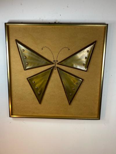 MIXED METALS BRUTALIST BUTTERFLY WALL ART