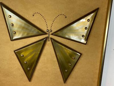 MIXED METALS BRUTALIST BUTTERFLY WALL ART