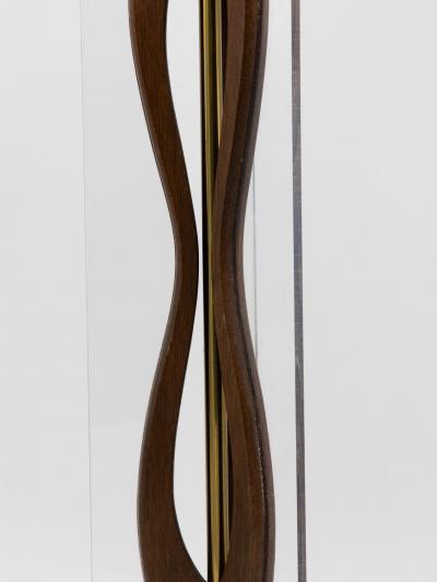 MId Century Modern Wood and Lucite Table Lamp American Mid 20th C 