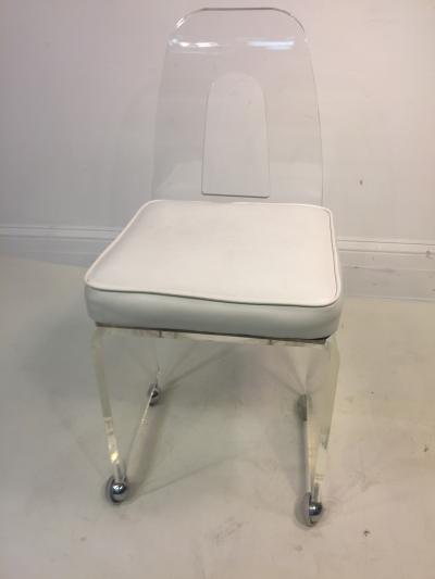 MOD LUCITE SWIVEL STOOL