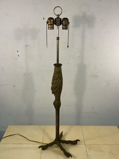 MODERN BRONZE OSTRICH LEG LAMP