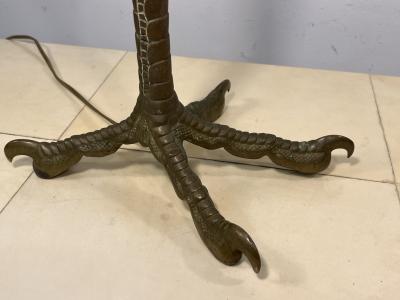 MODERN BRONZE OSTRICH LEG LAMP