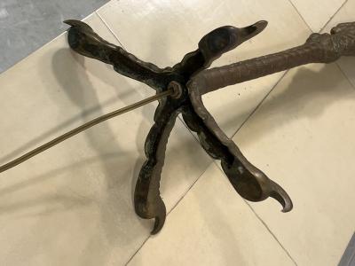 MODERN BRONZE OSTRICH LEG LAMP