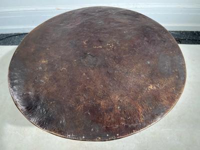 MODERN BRUTALIST SCULPTURAL BRONZE PATINATED TABLE