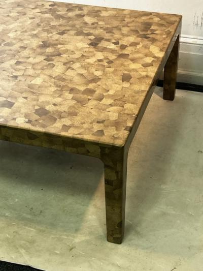 MODERN EGGSHELL LACQUER COFFEE TABLE BY CHRISTIAN DUC