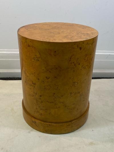 MODERN ITALIAN BURLWOOD PEDESTAL TABLE