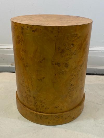 MODERN ITALIAN BURLWOOD PEDESTAL TABLE