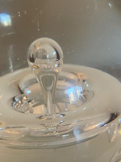 MODERN MURANO GLASS CLEAR SPHERE