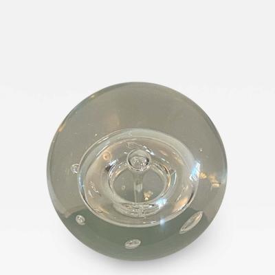 MODERN MURANO GLASS CLEAR SPHERE