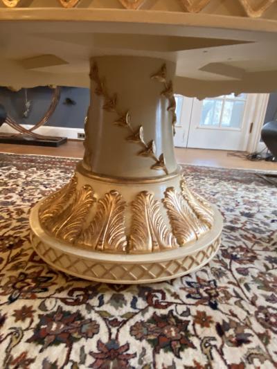 MODERN NEOCLASSICAL PIETRA DURA STYLE DINING TABLE