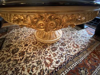 MODERN NEOCLASSICAL PIETRA DURA STYLE DINING TABLE
