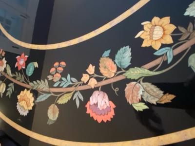 MODERN NEOCLASSICAL PIETRA DURA STYLE DINING TABLE