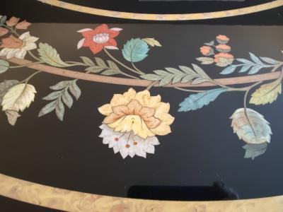 MODERN NEOCLASSICAL PIETRA DURA STYLE DINING TABLE