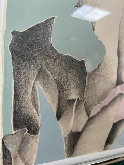 MODERN PAIR OF IRIS PAINTINGS BY CAROL SCOTT
