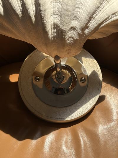 MODERN PAIR OF LARGE CLAM SHELL WALL SCONCES