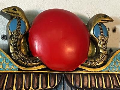 MODERN PAIR OF MULTI COLOR EGYPTIAN MOTIF MIRRORS