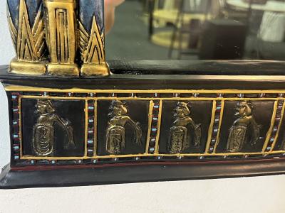 MODERN PAIR OF MULTI COLOR EGYPTIAN MOTIF MIRRORS
