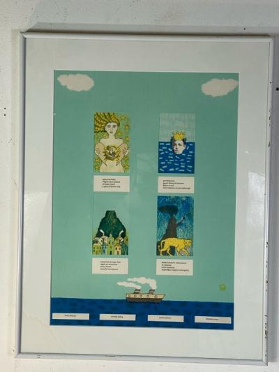 MODERN RENAISSANCE POET PROSE LITHOGRAPH