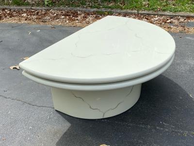 MODERN REVOLVING FAUX MARBLE COFFEE TABLE