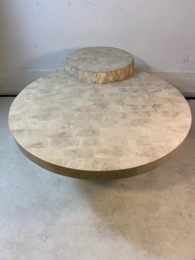 MODERN TESSELATED AND NATURAL MARBLE COFFEE TABLE