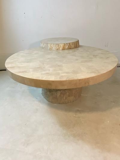 MODERN TESSELATED AND NATURAL MARBLE COFFEE TABLE