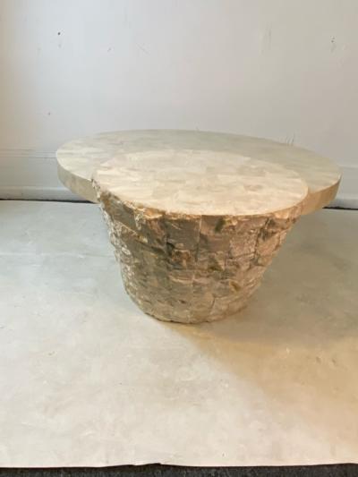 MODERN TESSELATED AND NATURAL MARBLE COFFEE TABLE