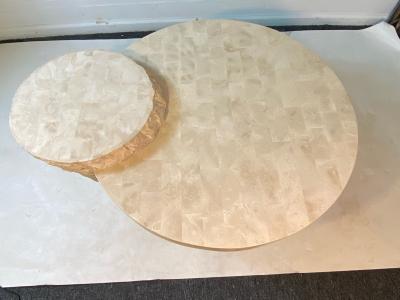 MODERN TESSELATED AND NATURAL MARBLE COFFEE TABLE