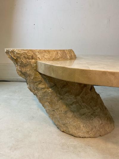 MODERN TESSELATED AND NATURAL MARBLE COFFEE TABLE