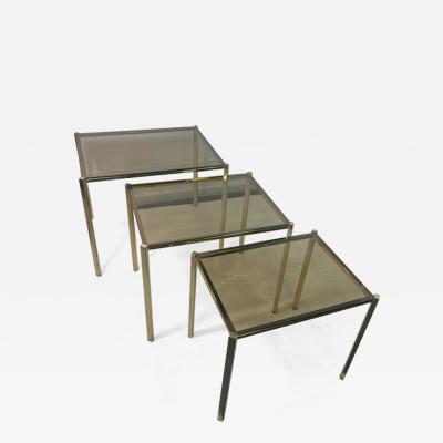MODERN TRIO OF ITALIAN NESTING TABLES
