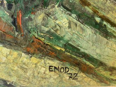 MODERN TUSCANY HILLSIDE VILLAGE PAINTING