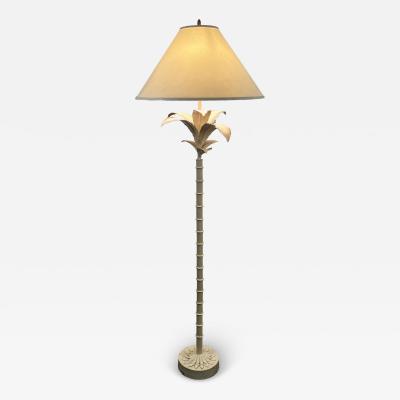MODERN WHITE ENAMELED PALM TREE FLOOR LAMP