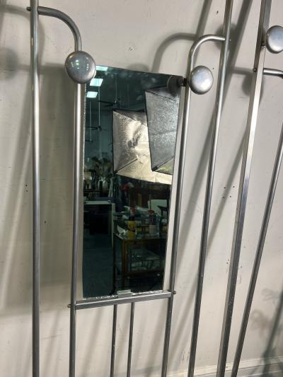 MODERNIST ALUMINUM ART DECO HALL RACK
