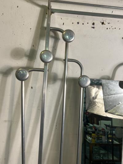 MODERNIST ALUMINUM ART DECO HALL RACK