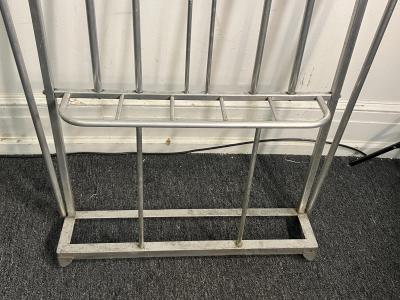 MODERNIST ALUMINUM ART DECO HALL RACK