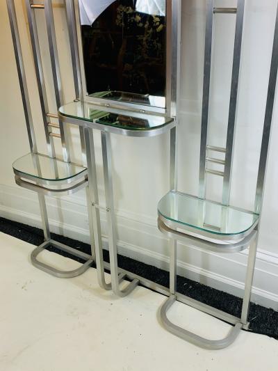 MODERNIST ART DECO ALUMINUM HALL RACK