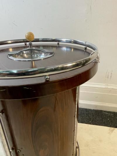 MODERNIST ART DECO CANNISTER BAR WITH ASHTRAY