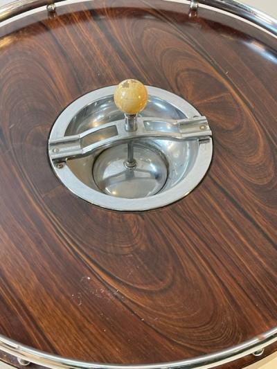 MODERNIST ART DECO CANNISTER BAR WITH ASHTRAY