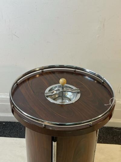 MODERNIST ART DECO CANNISTER BAR WITH ASHTRAY