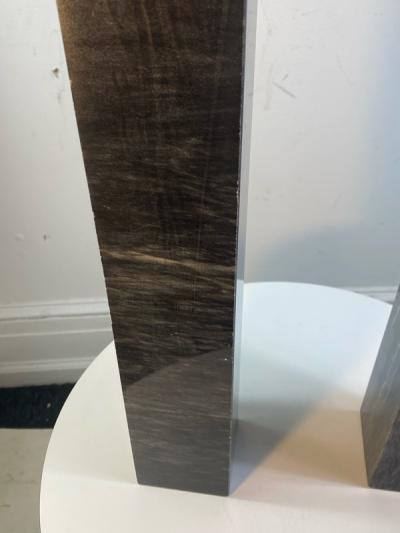 MODERNIST BRASS EXOTIC BIRDS ON MARBLE PEDESTAL SCULPTURES