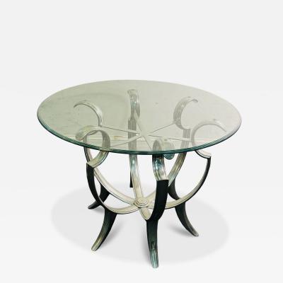 MODERNIST CHROME CURVED STRAP TABLE