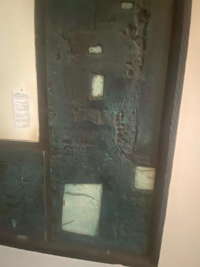 MODERNIST MID CENTURY ARTIST POTTERY TILE MIRROR