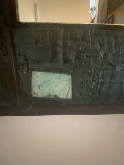 MODERNIST MID CENTURY ARTIST POTTERY TILE MIRROR