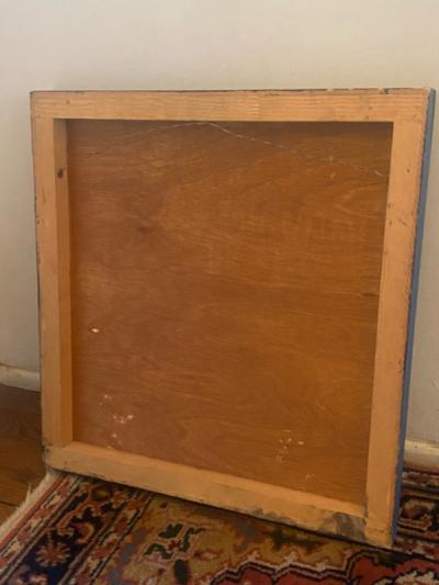 MODERNIST MID CENTURY ARTIST POTTERY TILE MIRROR
