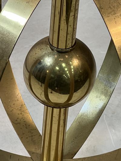 MODERNIST MID CENTURY BRASS ARMILLARY GLOBE FLOOR LAMP