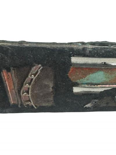 MODERNIST NATIVE AMERICAN DESIGN CERAMIC FRAMED MIRROR