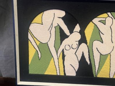 MODERNIST NUDE CUBIST NEEDLEPOINT